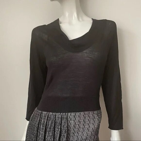 Yigal Azrouel New York Cashmere & Silk Asymmetrical Ruffle Dress NWT, S - Picture 4 of 12